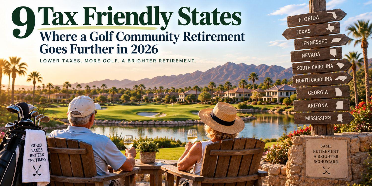 9 Tax Friendly States Where a Golf Community Retirement Goes Further in 2026