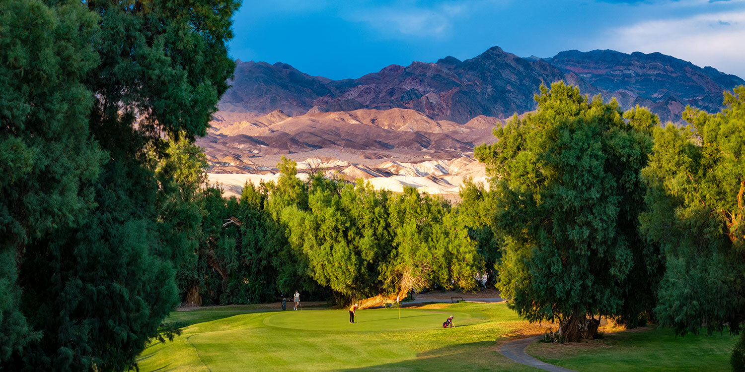 The Furnace Creek Golf Course at Death Valley